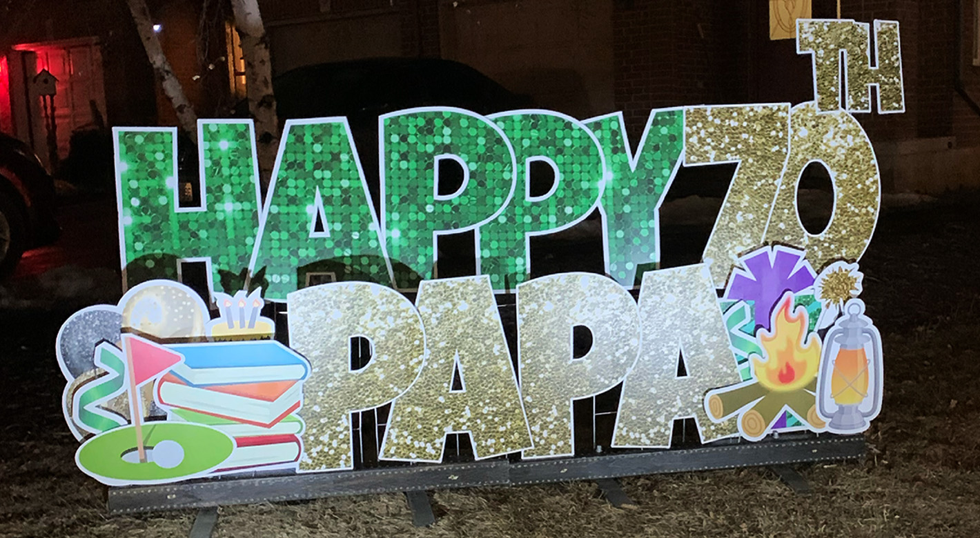 yard greeting sign