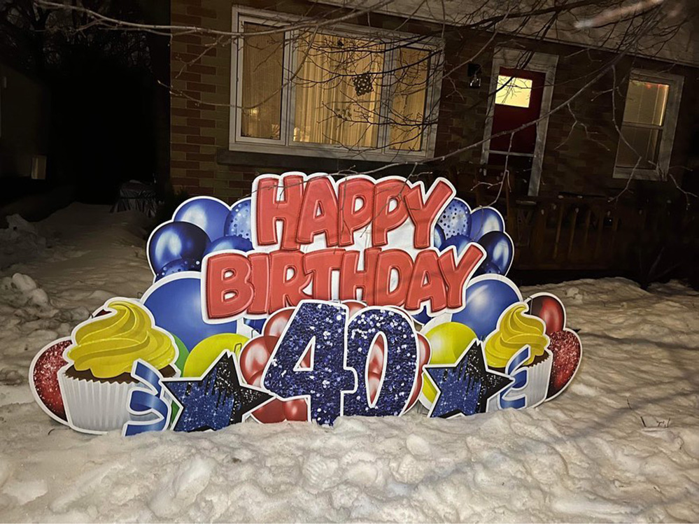 birthday yard sign