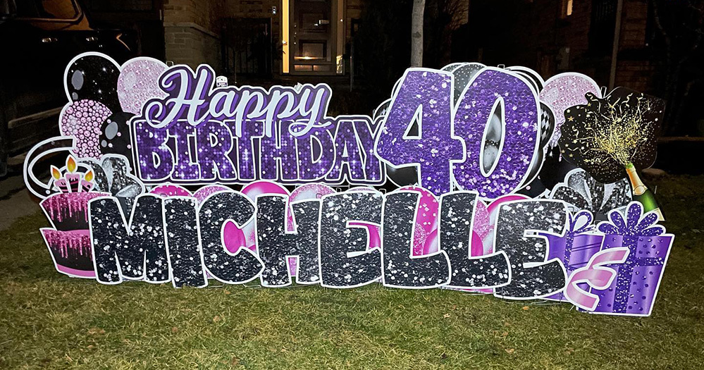 birthday yard sign