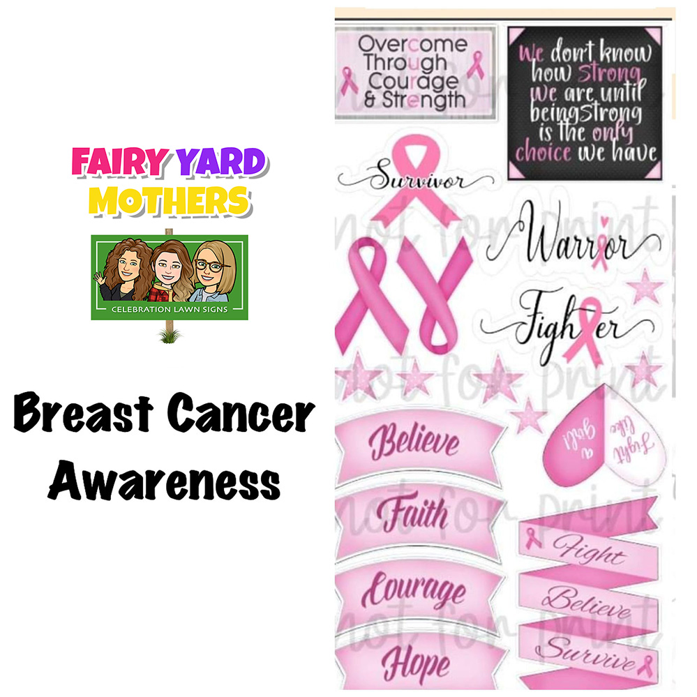 Breast Cancer Awareness Yard Sign Theme