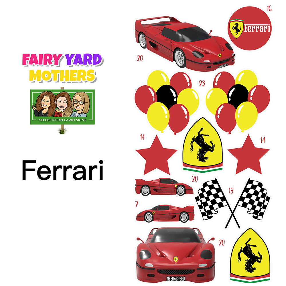 Ferarri Yard Sign Themes