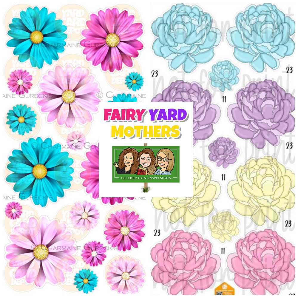 Flowers Yard Sign Themes