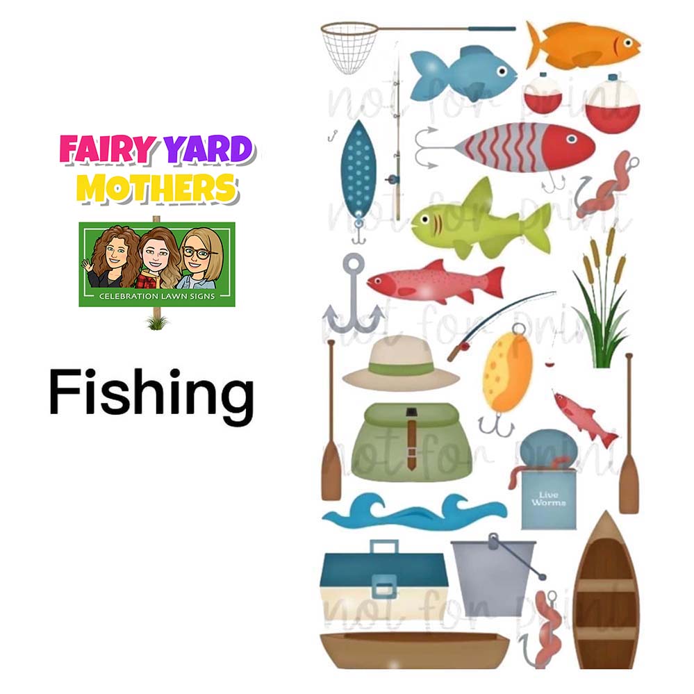 Fishing Yard Sign Themes