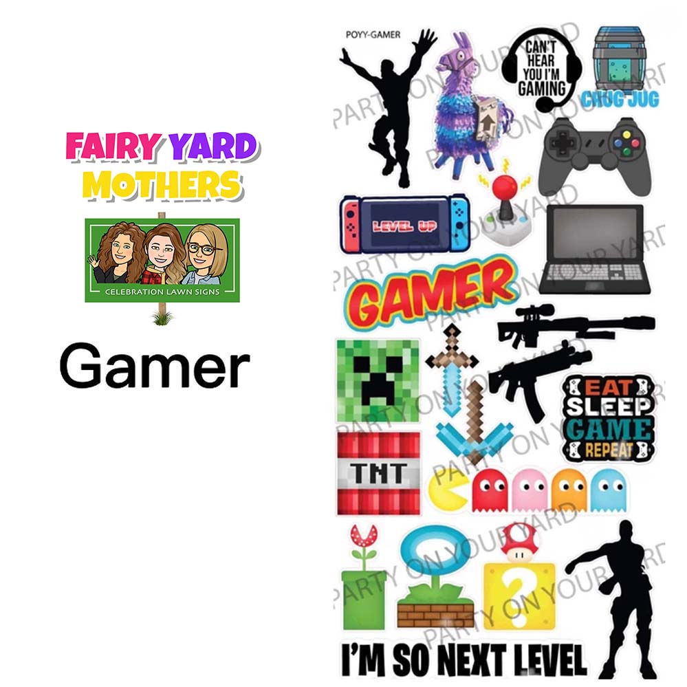 Gaming Yard Sign Themes