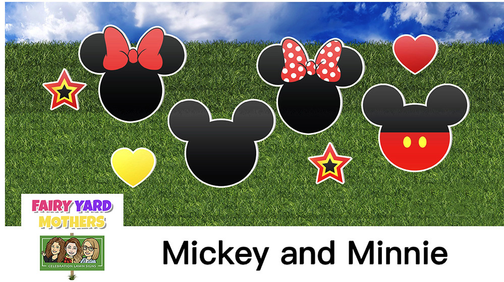 Mickey & Minnie Yard Sign Themes