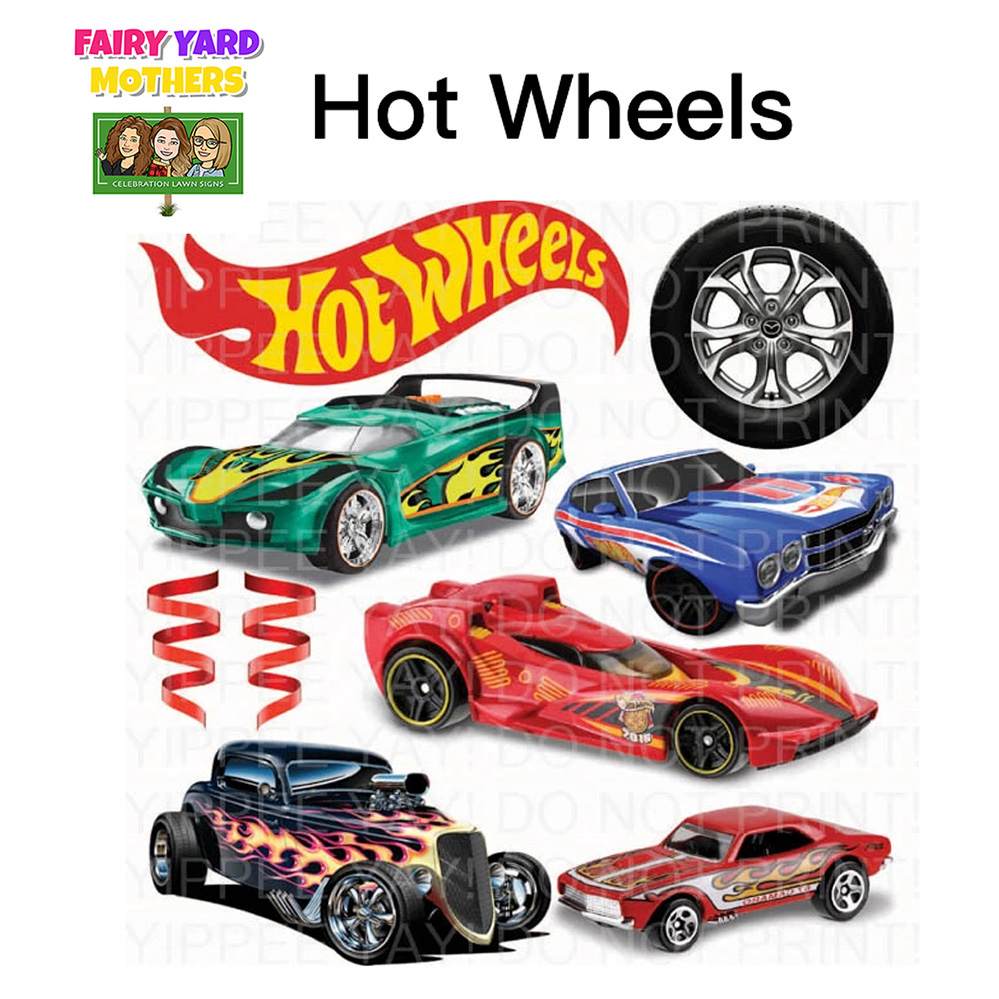 Hot Wheels Yard Sign Themes