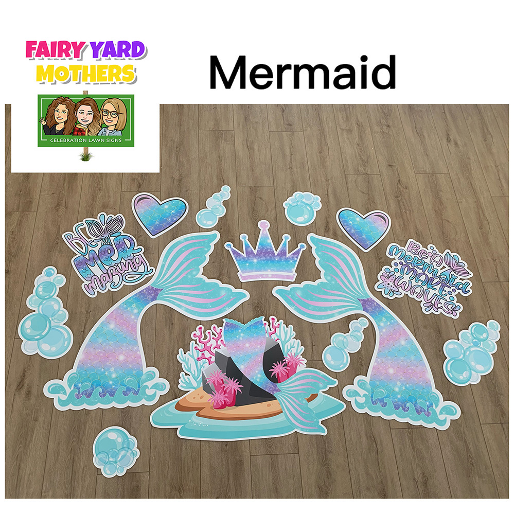 Mermaid Yard Sign Themes