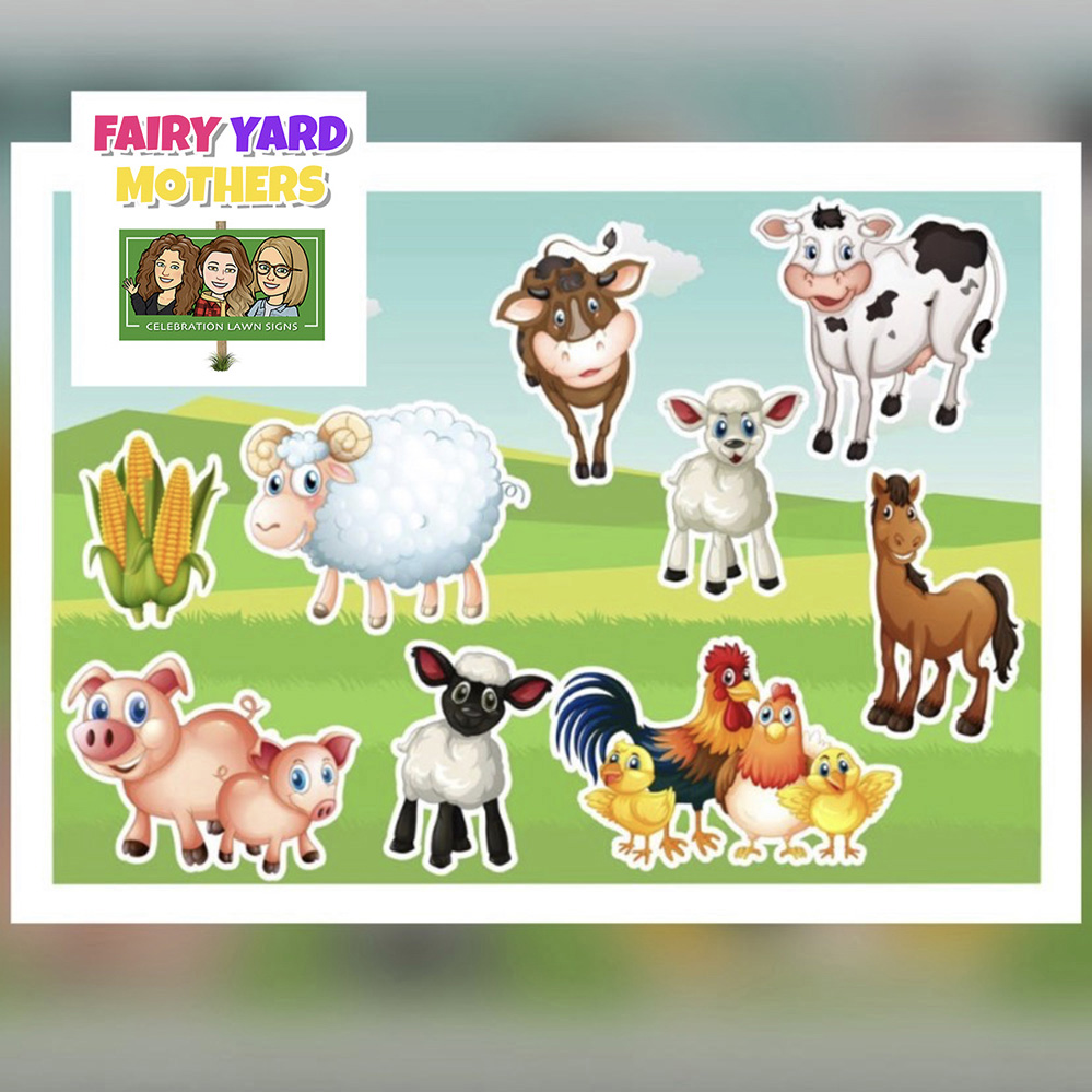 Farm Animals Yard Sign Themes