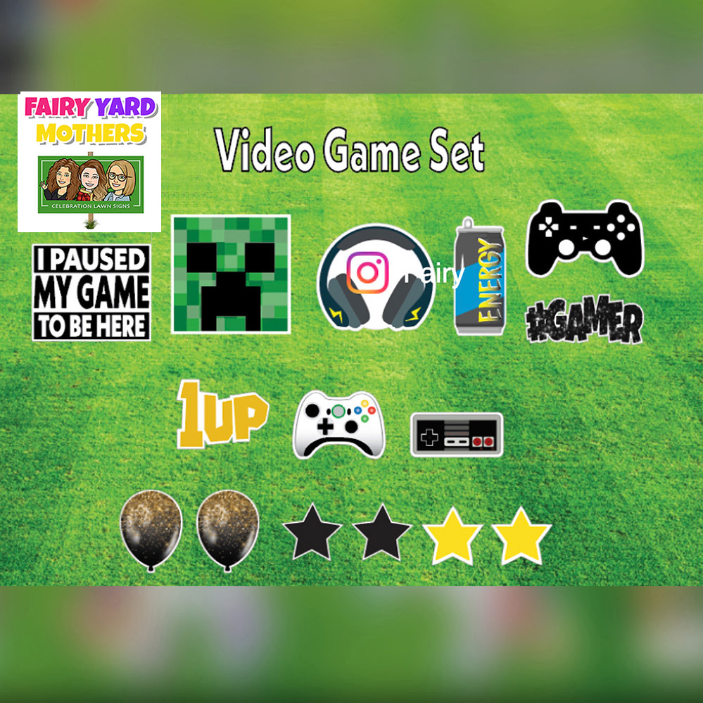 ideo Game Yard Sign Themes