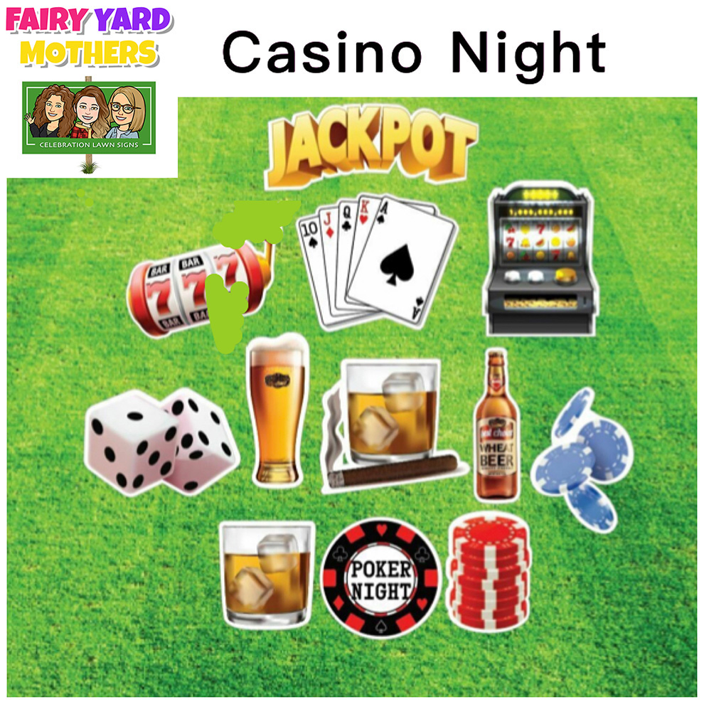 Casino Night Yard Sign Themes