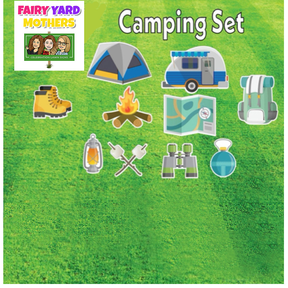 Camping Set Yard Sign Themes